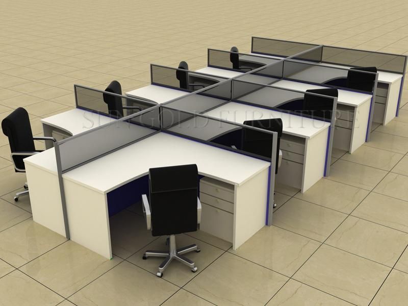 High Quality Melamine Office Workstation Partition for 10 Persons (SZ-WST642)