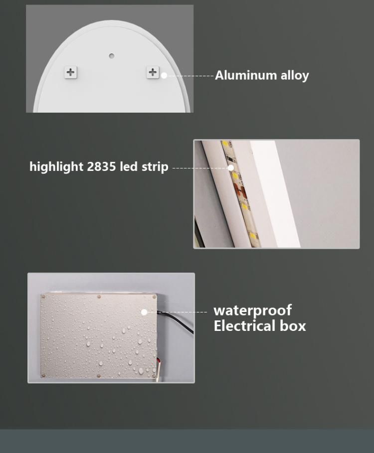 OEM LED Luxury Smart Bath Mirror for Hotel Bathroom Wall