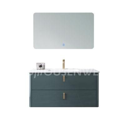 Metal Handle Bathroom Cabinet Environmental Protection Free Standing Bathroom Furniture