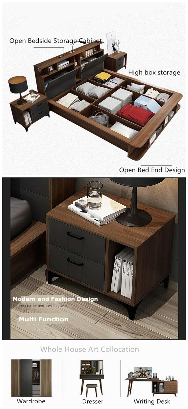 Modern Bedroom Furniture Two Lay Disassembly Bed with High Quality