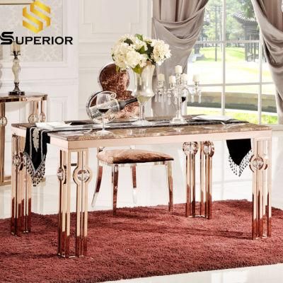 China Wholesale Modern Unique Metal Marble Wedding Table