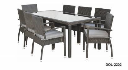 Rattan Home Luxury Furniture Dining Table with Six Chairs
