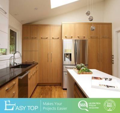 Commercial MDF Melamine Cupboard Joinery E1 Wood Tones Modern Kitchen Furniture Cabinets