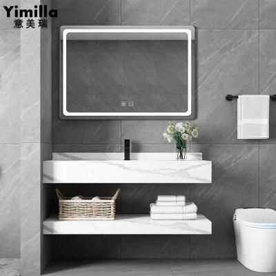 Modern Artificial Stone Bathroom Vanity Luxury Designs LED Bathroom Cabinet
