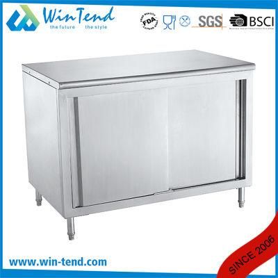 Customized Stainless Steel Robust Construction Enclosed Base Commercial Kitchen Cabinet with Drawer and Height Adjustable Leg