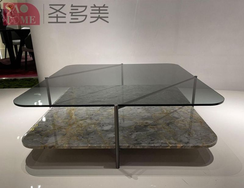 Coffee Table Sets Living Room Furniture Marble Glass End Table