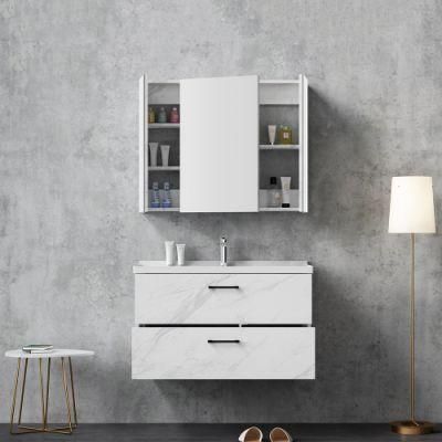 Small Single Sink Hotel Modern White Bathroom Hanging Vanity