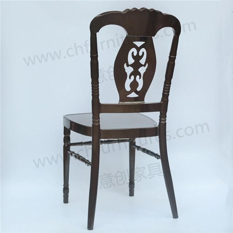 New Design Cast Aluminum Black Napoleon Chair for Party Event Yc-A51