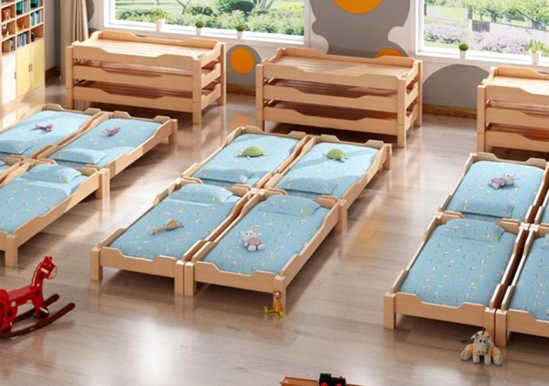 Modern Kids Bedroom Furniture Children Wood Bed Kidergarten School Furniture