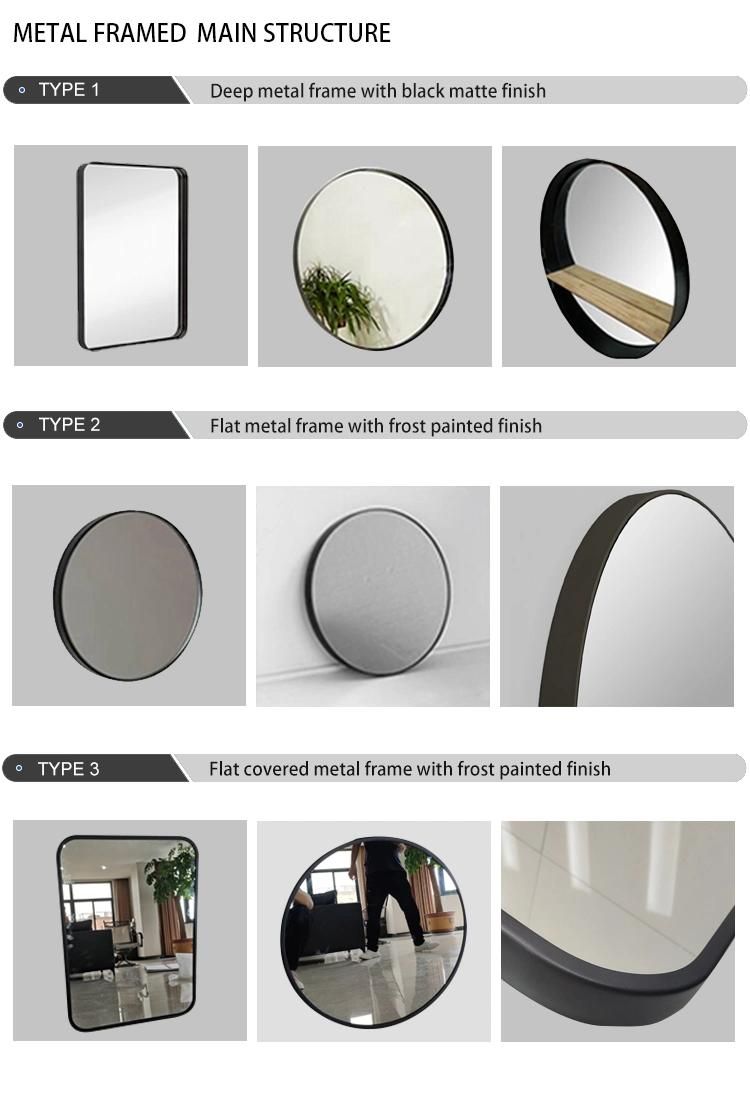 Hot Selling 16 in X 16 in Satin Golden Round Aluminum Alloy Framed Bathroom Vanity Mirror