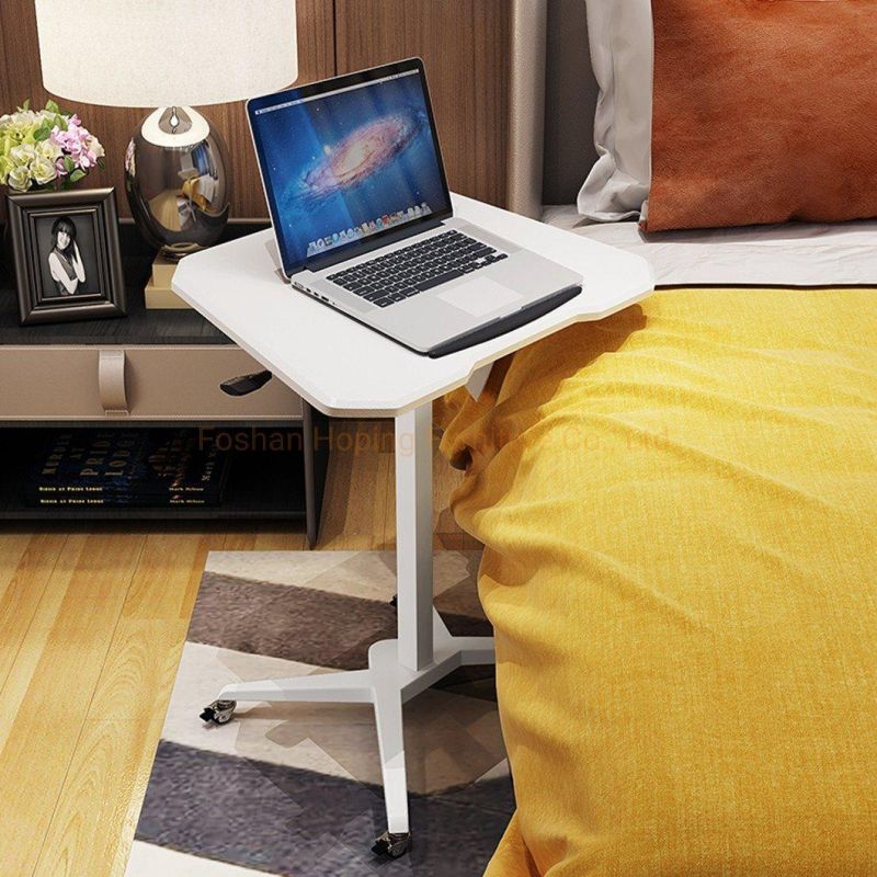 Moving Bed Plus High-Function Tilting Writing Desk Dormitory Small Hospital Board Single Column Pneumatic Height Adjustable Sit Stand Mobile Computer Table