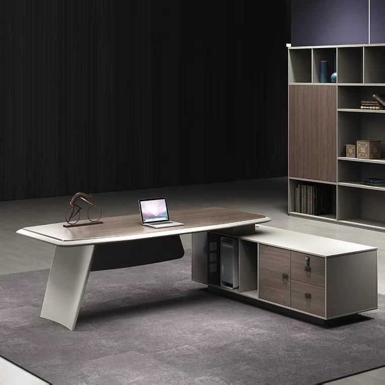 Modern Rectangle Melamine Board Executive Office Desk