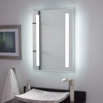 Rectangle Bathroom LED Mirror Wall Mounted Illuminated with Defogger Decorative