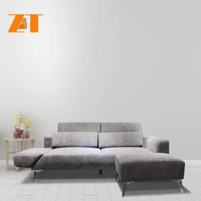 European Style Modern Simple Home Furniture Design L-Shaped Recliner Sofa Bed Fabric Corner Sofa Set