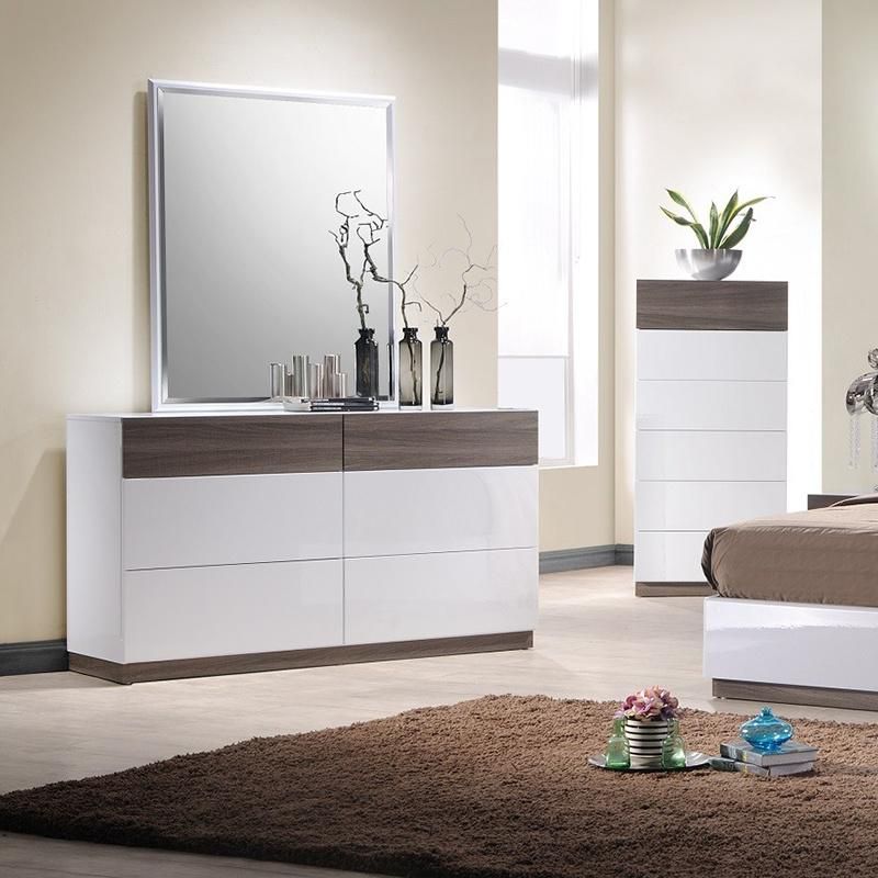 Modern Simple Design Wooden Home Furniture 5 Pieces Bedroom Furniture Set