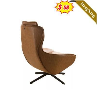 Classic Design Home Living Room Hotel Waiting Room Leisure Sofa Arm Chair Cheap Price Office Brown PU Leather Fabric Lounge Chairs