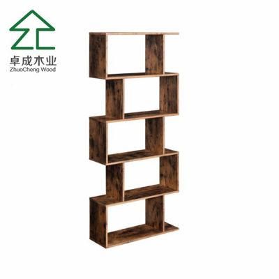 Wooden Bookcase Cube Display Book Shelf 6-Tier Bookshelf