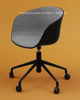Upholstery Office Chair with Plastic PP Shell and Alu Base