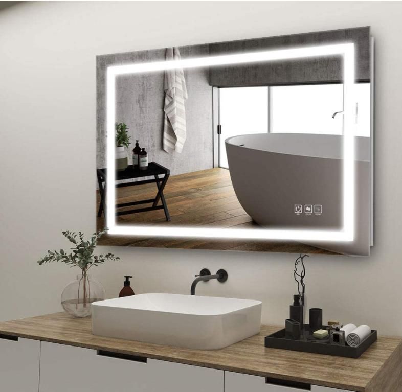 LED Bathroom Mirror Wall-Mounted Vanity Mirror with Anti Fog