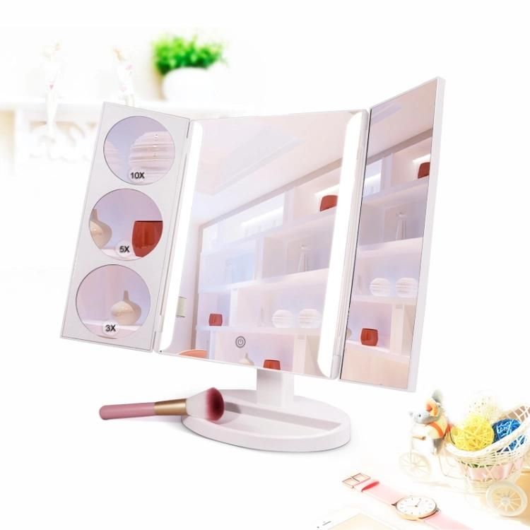 3X/5X/10X Desktop LED Cosmetic Mirror for Dressing and Makeup