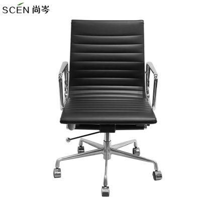 Foshan Modern Luxury Executive Chair Office Chair Specification High Back Leather Sled Base Office Chair