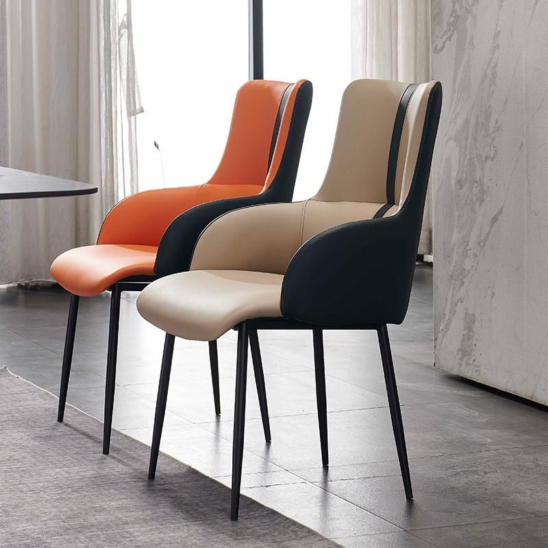 Home Furniture Set Steel Frame Hotel Negotiation Dining Chairs