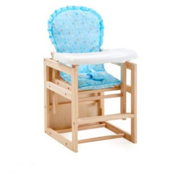 Modern Style Convenient Standard Baby Feeding Chair Wooden Safety Children Furniture in Dining Room