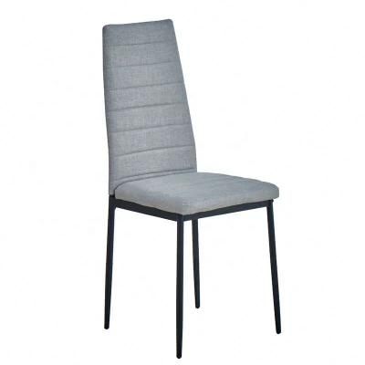 Modern Simple Home Outdoor Office Furniture Wholesale Synthetic Leather Back Plated Steel Dining Chair