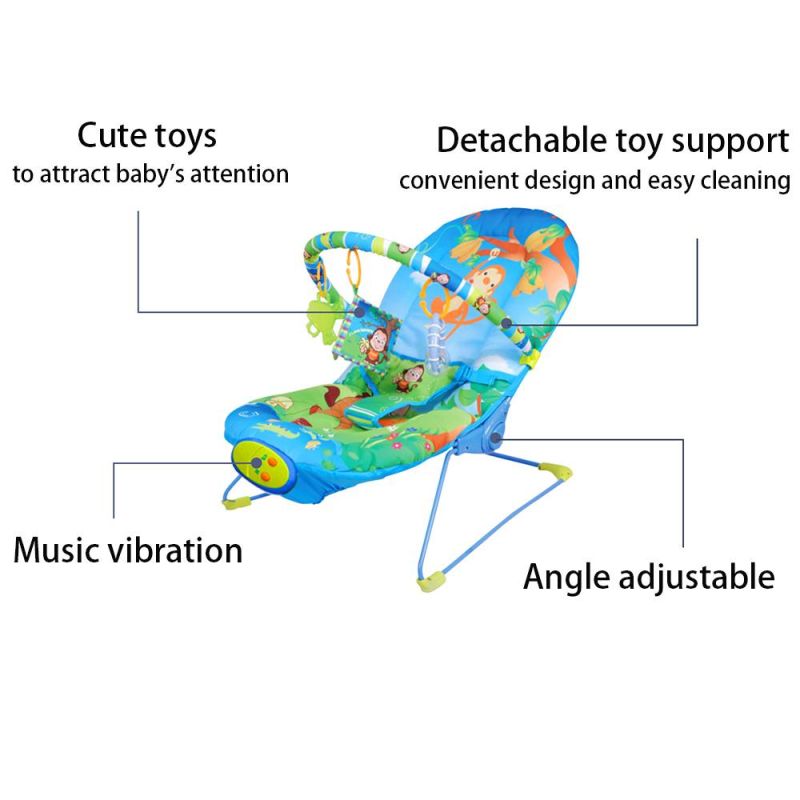 Infant-to-Toddler Rocker, Baby Bouncer - Colorful Jungle, Baby Rocking Chair with Toys for Soothing From Infant to Toddler, Suitable From Birth to 12 Months Bab