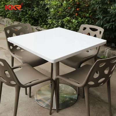 White Table Modern Coffee Shop Table Restaurant Dining Table