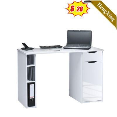 Modern Design Storage Cabinet School Office Furniture White Color Computer Table with Drawers