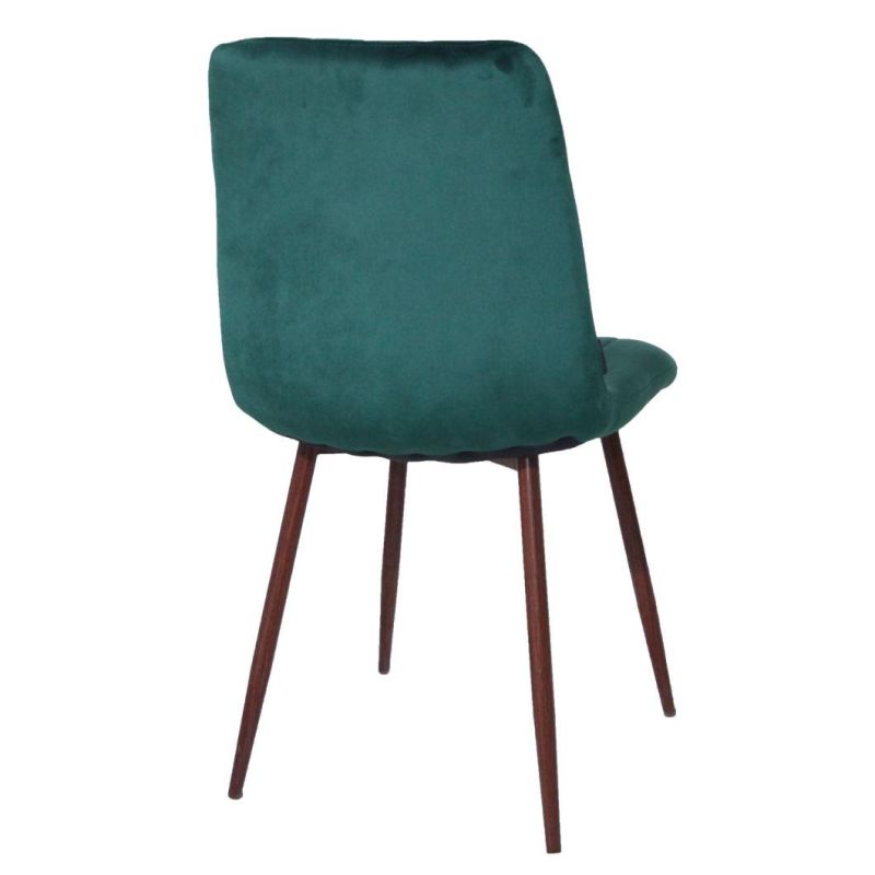 China Factory Contemporary Restaurant Furniture Modern Design Arm Metal Dinner Velvet Leisure Fabric Dining Room Sillas Dining Chair