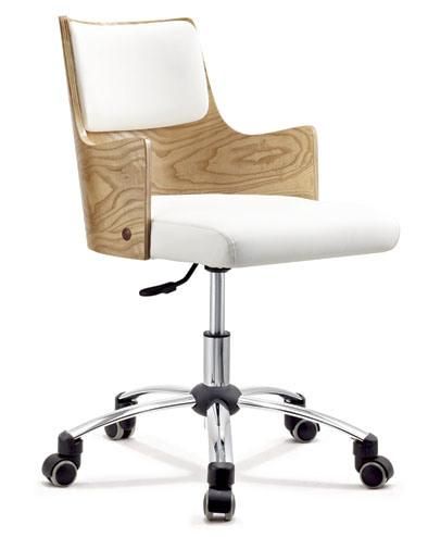 Modern Office Furniture Plywood PU Leather Computer Desk Chair Staff Chair