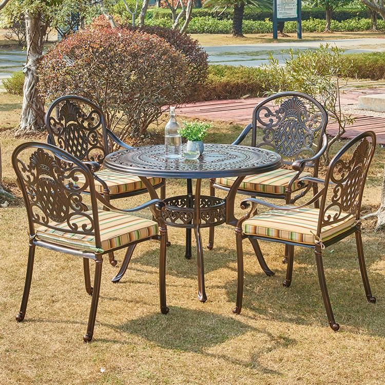 Cast Aluminum Outdoor Furniture Chair Garden Modern Set