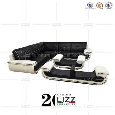 Modern Contemporary Furniture Genuine Leather Modular Sofa