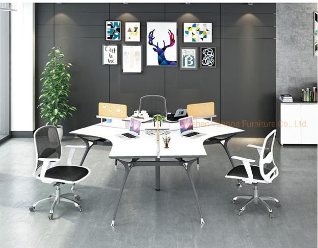 Modern Design Triangle Functional Melamine Staff Office Furniture Wooden Partition