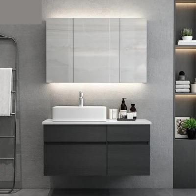 Environmentally Friendly Wall Mounted with Solid Wood Cabinet Bathroom Vanity