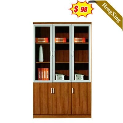 Modern Wooden Glass Design China Factory Wholesale Office School Living Room Furniture Storage Drawers File Cabinet