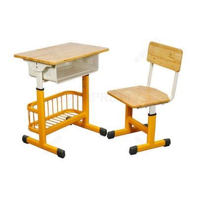 Factory Direct Sale School Single Modern Student Desk and Chair, Comfortable School Furniture