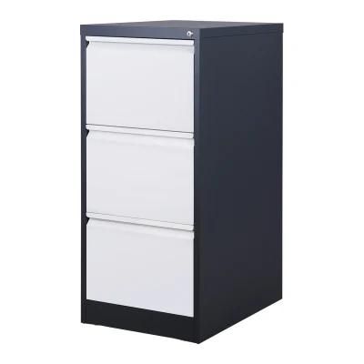 Vertical 3 Drawer Cabinet 18 in. Deep 3 Metal Organizer Pencil Drawer Soho Vertical File Cabinet