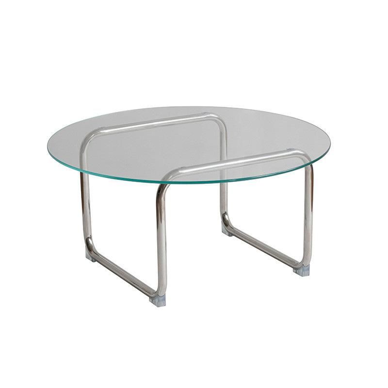 Modern Glass Furniture Light Luxury Leisure Transparent Small Round Table