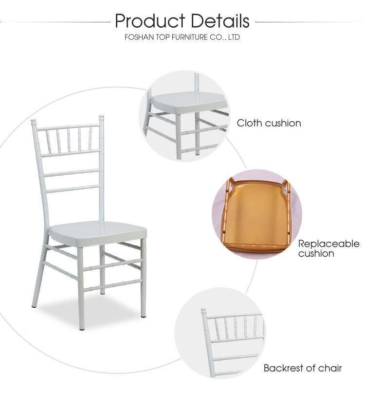 Wedding Furniture Factory Wholesale Aluminum White Chiavari Chair
