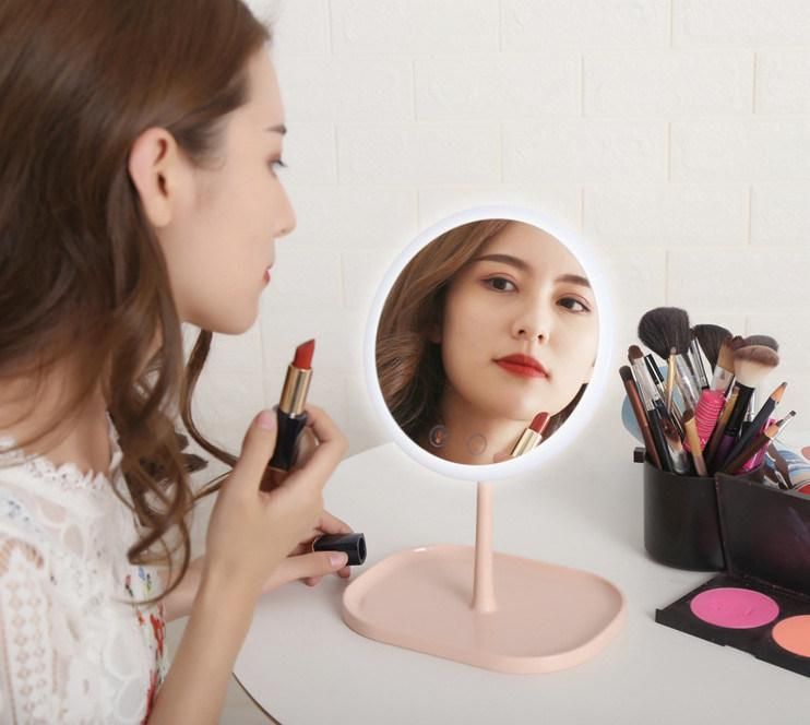 Start Orderhot Selling LED Portable Beauty Desktop Touch Screen Makeup Mirror with LED Light Smart Plane Mirror with Best Quality