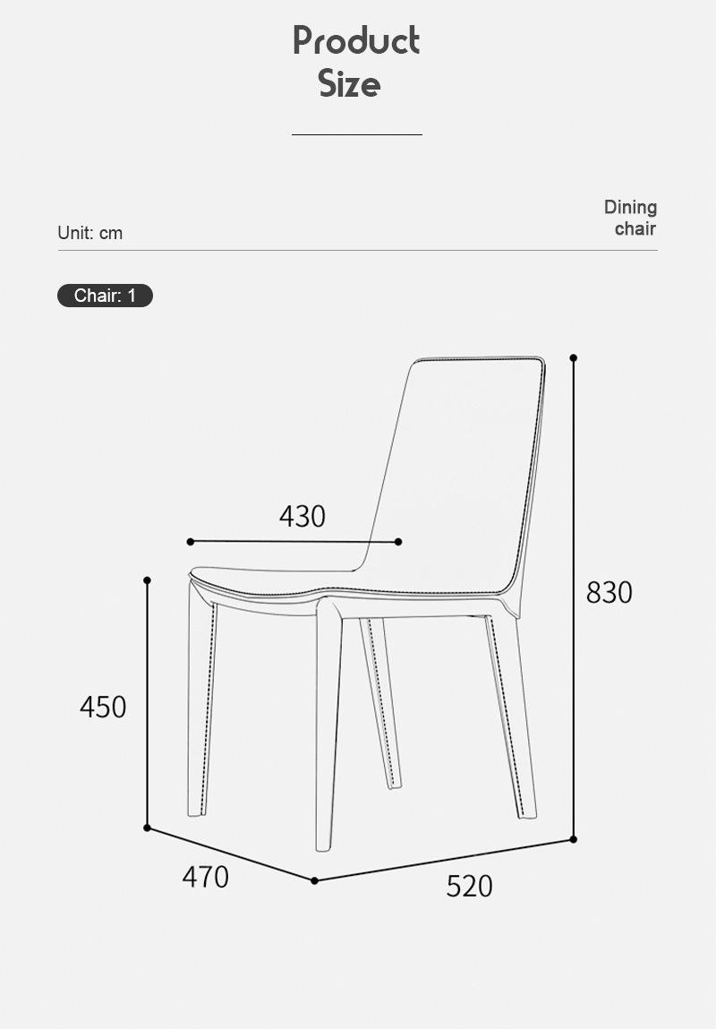 Luxury Dining Room Furniture Leather Reception Chair with Metal Legs