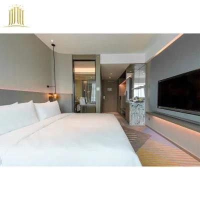 Modern Design Modern Style Natural Veneer White Oak Wood King Size Bed Hotel Bedroom Furniture Set for Hotel