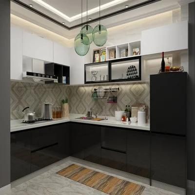 European Style Luxurious Kitchen Cabinet with Solid Wood