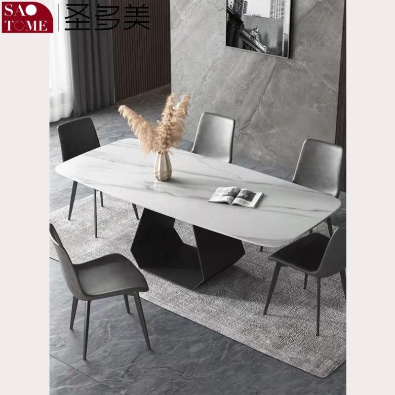Modern Living Room Dining Room Furniture U-Shaped Steel Plate Dining Table
