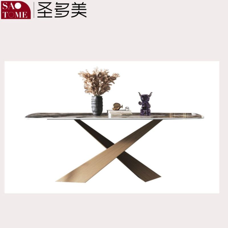 Modern Dining Room Furniture High-Grade X-Shaped Base Dining Table