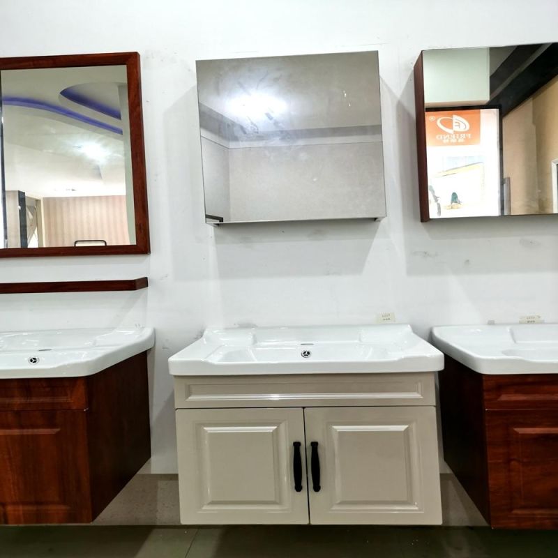 Double Basin 304 Stainless Steel Cabinet Hotel Modern Bathroom Furniture