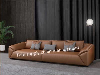 Modern Simple Living Room Leather Sofa